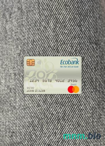 Burkina Faso Ecobank bank master obciążyć card wygląd fotograficzny skan PSD + zdjęcie